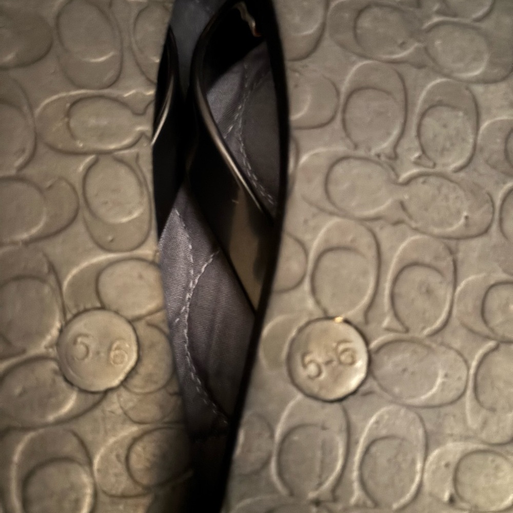 Coach Black Signature Flip Flops - Picture 4 of 5